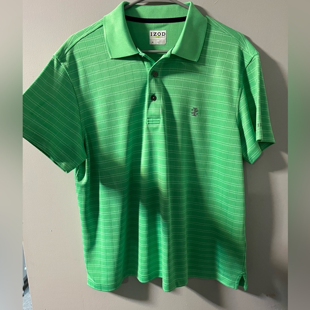 Green golf polo